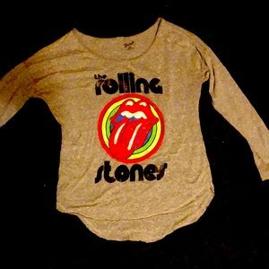 Rolling Stones off the shoulder long sleeve shirt